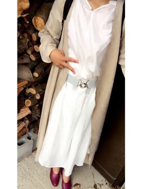 「SALON adam et rope'（サロン アダム エ ロペ）のアイテム（ブーティ）」を使った、やまちゃん𓃹さん（レディース・158cm）の秋コーディネート