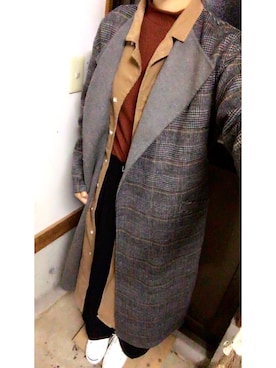 「ジャックパーセル」｜「アイテム（シャツワンピース）」を使った、やまちゃん𓃹さん（レディース・158cm）の秋コーディネート