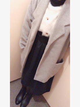 「ラップスカート」｜「アイテム（その他アウター）」を使った、やまちゃん𓃹さん（レディース・158cm）の春コーディネート
