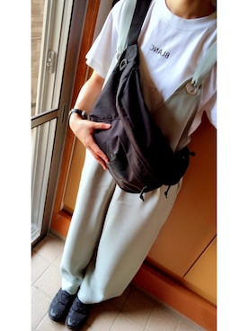 「NIKE(ナイキ)のアイテム(ショルダーバッグ)」を使った、やまちゃん𓃹さん(レディース・158cm)の夏コーディネート