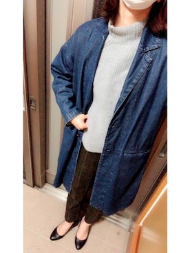 「ニット×パンツ」｜やまちゃん𓃹さん（レディース・158cm）の秋コーディネート