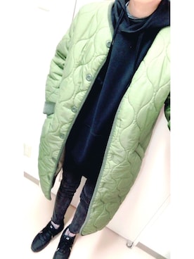 「キルティングコート」｜やまちゃん𓃹さん（レディース・158cm）の冬コーディネート