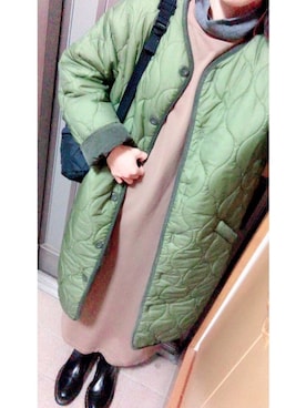 「キルティングコート」｜やまちゃん𓃹さん（レディース・158cm）の冬コーディネート