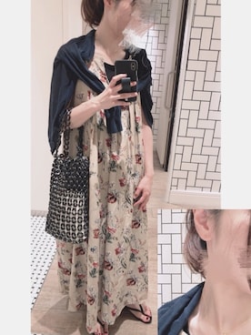「ビーズバッグ」｜「アイテム（オールインワン・サロペット）」を使った、やまちゃん𓃹さん（レディース・158cm）の夏コーディネート