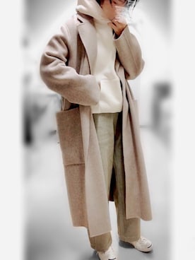 「ジャックパーセル」｜「アイテム（ステンカラーコート）」を使った、やまちゃん𓃹さん（レディース・158cm）の秋コーディネート