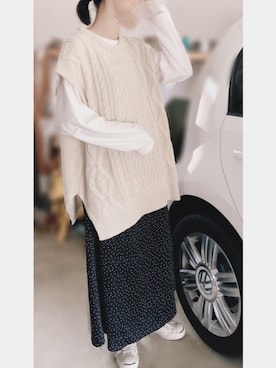 「ジャックパーセル」｜「アイテム（ワンピース/ドレス）」を使った、やまちゃん𓃹さん（レディース・158cm）の春コーディネート