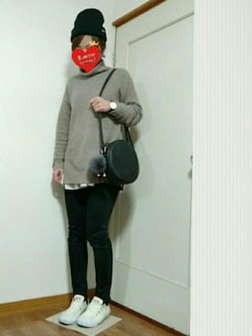 「ダニエルウェリントン」｜「アイテム（ダウンジャケット/コート）」を使った、g☆curoさん（レディース・159cm）の冬コーディネート