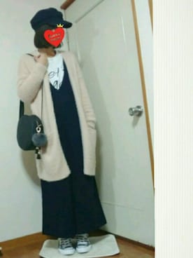 「ネイビーコーデ」｜「アイテム（オールインワン・サロペット）」を使った、g☆curoさん（レディース・159cm）の春コーディネート