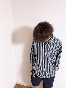「crocodile（クロコダイル）のアイテム（ジャケット/アウター）」を使った、Jöö(きょろすよ)さん（メンズ・173cm）の夏コーディネート