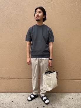 「Eyevol（アイヴォル）のアイテム」を使った、松岡　佑磨さん（メンズ・170cm）の夏コーディネート