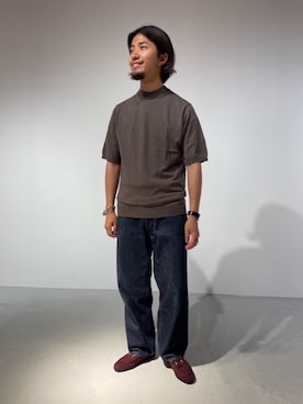 「FERRANTE（フェランテ）のアイテム（スリッポン）」を使った、松岡　佑磨さん（メンズ・170cm）の夏コーディネート