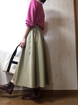 「Supreme.La.La.（シュープリームララ）のアイテム（ニット/セーター）」を使った、naho♥︎∗*ﾟさん（レディース・162cm）の秋コーディネート