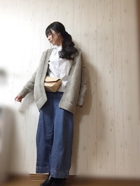 「アイテム（ブーティ）」を使った、naho♥︎∗*ﾟさん（レディース・162cm）の秋コーディネート