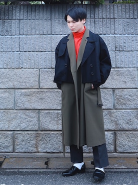 「UNIQLO（ユニクロ）のタートルネックT（長袖）（Tシャツ/カットソー）」を使った、Tsubasaさん（メンズ・171cm）の春コーディネート