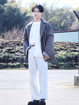 「CINOH（チノ）のアイテム（アクセサリー）」を使った、Tsubasaさん（メンズ・171cm）の冬コーディネート