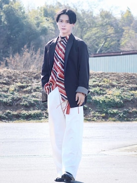 「CINOH（チノ）のアイテム（アクセサリー）」を使った、Tsubasaさん（メンズ・171cm）の冬コーディネート