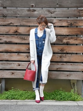 「PLAIN CLOTHING（プレーンクロージング）のアイテム（パンプス）」を使った、chikaさん（レディース・153cm）の冬コーディネート