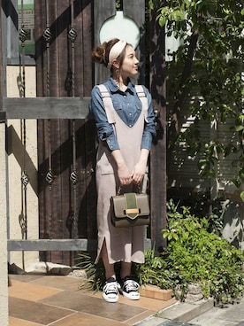 「PLAIN CLOTHING（プレーンクロージング）のアイテム」を使った、chikaさん（レディース・153cm）の春コーディネート