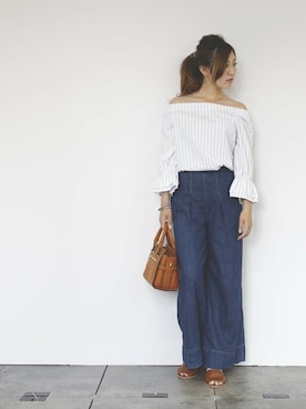 「PLAIN CLOTHING（プレーンクロージング）のアイテム」を使った、chikaさん（レディース・153cm）の夏コーディネート