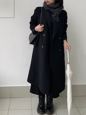 「CIEL（シエル）のアイテム」を使った、苗苗水さん（レディース・158cm）の冬コーディネート