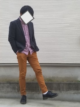 「ブラウンパンツ」｜「アイテム（その他シューズ）」を使った、massaさん（メンズ・166cm）の秋コーディネート