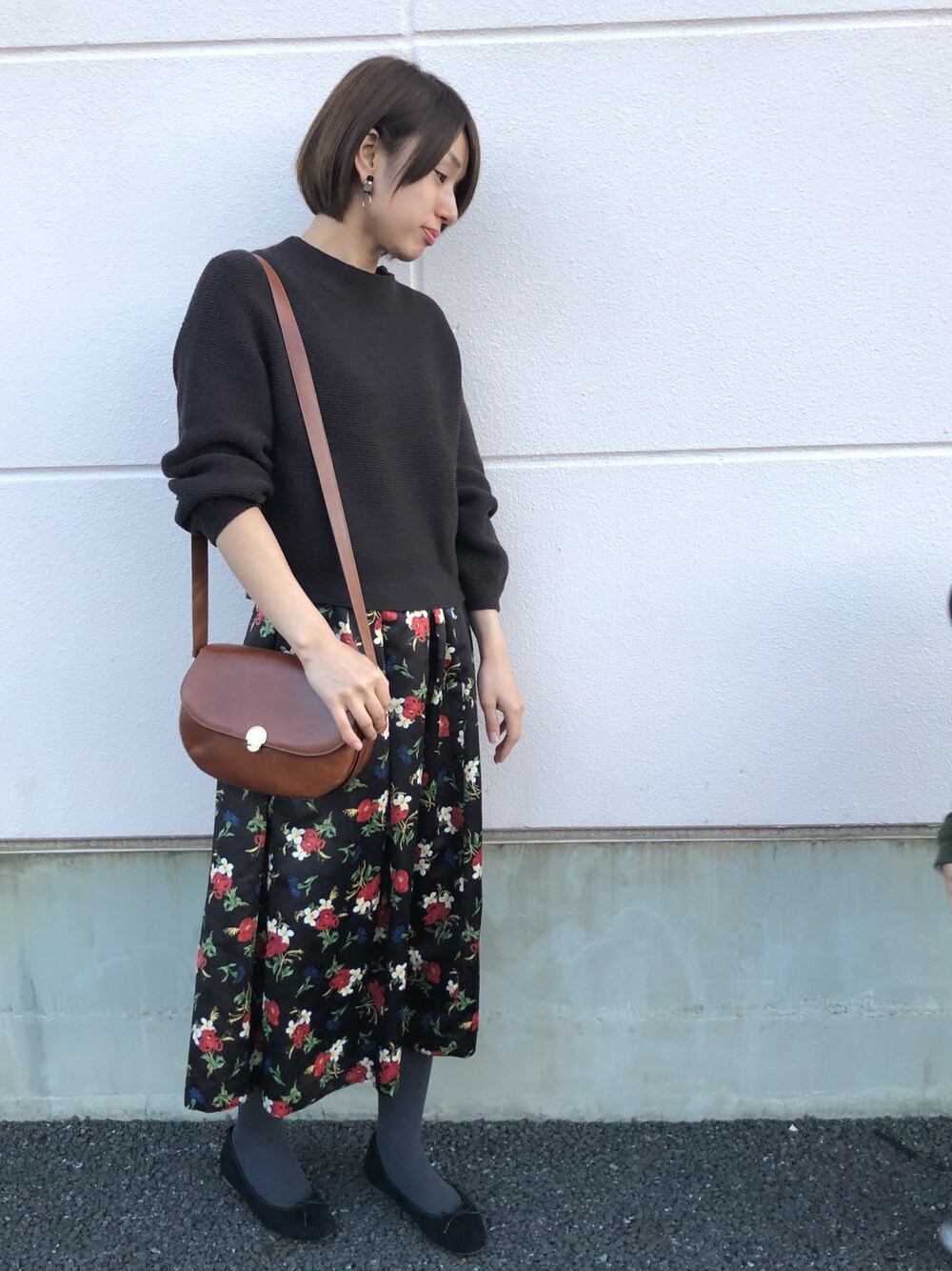 Spick & Span ヴィンテージフラワー　タックスカート Spick and Span ヴィンテージフラワータックスカート