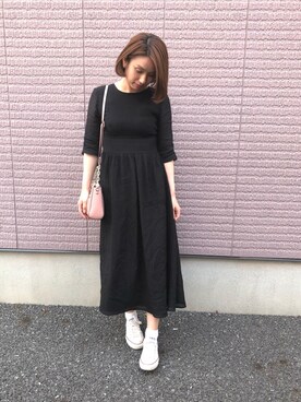 「CONVERSE（コンバース）のconverse（コンバース） ALL STAR OX（オールスターOX）（スニーカー）」を使った、Ayaさん（レディース・164cm）の春コーディネート