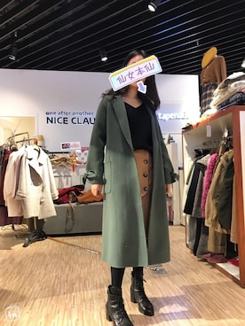 「one after another NICE CLAUP（ワンアフターアナザーナイスクラップ）のアイテム（ダッフルコート）」を使った、Arcoirisさん（レディース・165cm）の秋コーディネート