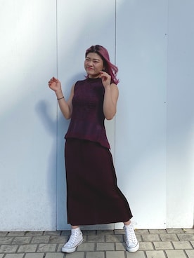 「TAN（タン）のアイテム」を使った、結女さん（レディース・157cm）の春コーディネート