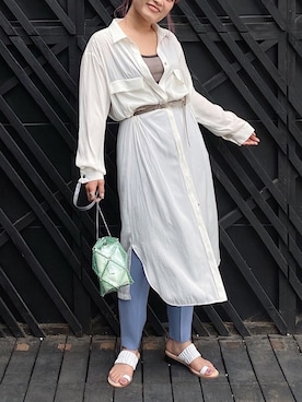 「STUDIOUS(ステュディオス)のアイテム(ワンピース/ドレス)」を使った、結女さん(レディース・157cm)の春コーディネート