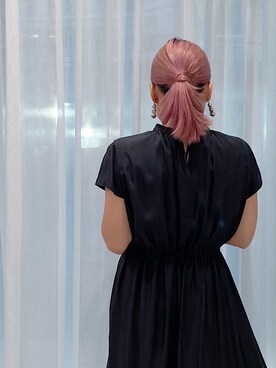 「STUDIOUS(ステュディオス)のアイテム(ワンピース/ドレス)」を使った、結女さん(レディース・157cm)の春コーディネート