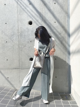 「くすみカラー」｜結女さん（レディース・157cm）の春コーディネート