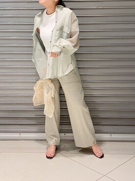 「FEMMENT（ファモン）のアイテム」を使った、結女さん（レディース・157cm）の夏コーディネート