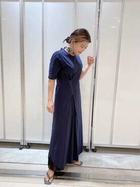 CASA FLINE ORGANIC COTTON T-SHIRT ネイビー オーガニックコットンTシャツ（Tシャツ/カットソー）｜CASA