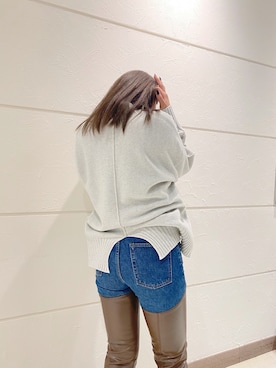 「カシミヤ」｜結女さん（レディース・157cm）の秋コーディネート