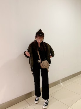 「MONET（モネ）のアイテム」を使った、雯子さん（レディース・165cm）の春コーディネート