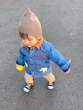 「ZARA KIDSのアイテム（その他アウター）」を使った、ruirui2019さん（キッズ・80cm）の冬コーディネート