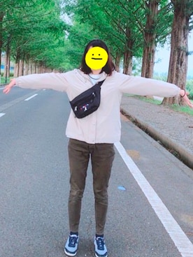 「Honeys（ハニーズ）のアイテム（チノパンツ）」を使った、sen1097(フォロバ100%)さん（レディース・160cm）の冬コーディネート