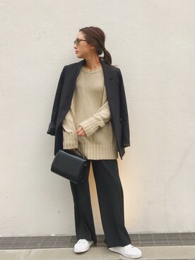 伊地知朋子さん（レディース・153cm）の冬コーディネート