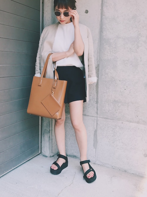 春夏コーデ❤️ミニ丈パンツシンプルデザインお出かけ普段着デート女子会用 春夏デート服 ミニ丈コーデ(ショートパンツ)」imoのお気に入り