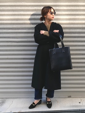 伊地知朋子さん（レディース・153cm）の冬コーディネート