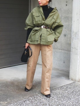 伊地知朋子さん（レディース・153cm）の冬コーディネート