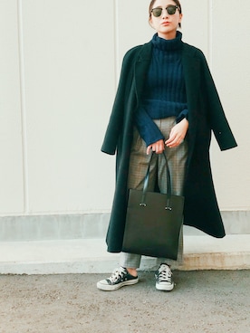 「The Fifth Label（ザ・フィフス・レーベル）のアイテム」を使った、伊地知朋子さん（レディース・153cm）の冬コーディネート