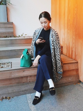 伊地知朋子さん（レディース・153cm）の冬コーディネート