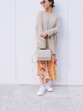 伊地知朋子さん（レディース・153cm）の春コーディネート