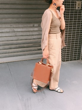 「rag & bone（ラグアンドボーン）のアイテム（シューズ）」を使った、伊地知朋子さん（レディース・153cm）の夏コーディネート
