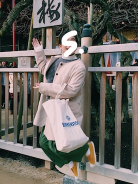 「MERLOT（メルロー）のアイテム（チノパンツ）」を使った、sa kuさん（レディース・145cm）の冬コーディネート