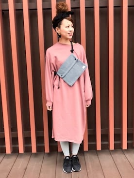 「Three Four Time（ｽﾘｰﾌｫｰﾀｲﾑ）のアイテム（アクセサリー）」を使った、MEGさん（レディース・160cm）の春コーディネート