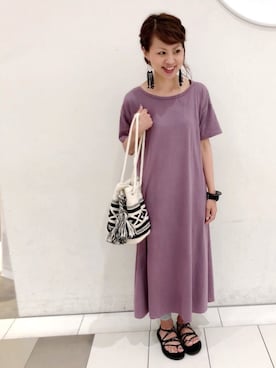 「Bab Bou Jeloud（バブブージュルード）のアイテム」を使った、MEGさん（レディース・160cm）の夏コーディネート