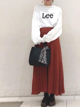 「Lee（リー）のアイテム（スウェット）」を使った、MEGさん（レディース・160cm）の夏コーディネート